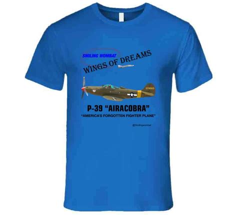 Bell Airacobra Ww2 Fighter Usaaf T Shirts Smiling Wombat