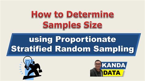 How To Determine Samples Size Using Proportionate Stratified Random