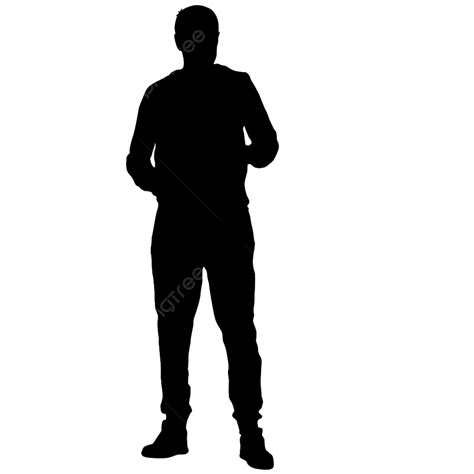 Man Standing Silhouette Png Images Black Silhouette Man Standing