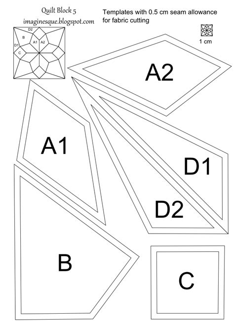 We design templates for patchwork and quilting. Imaginesque: Quilt Block 5: Pattern and Templates