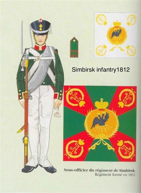 Simbirsk Infantry 1812 Napoleonic Wars War Flag Napoleon