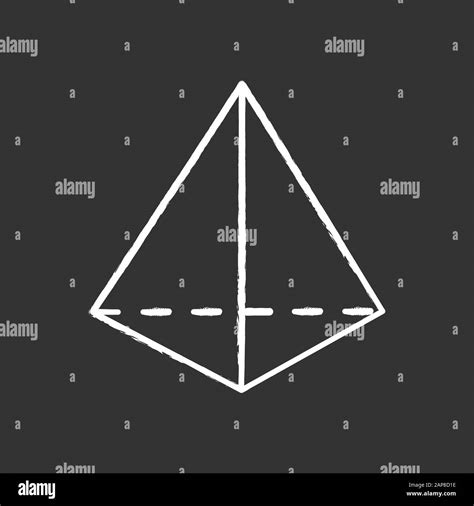 Prism Chalk Icon Geometric Dimensional Figure Triangular Pyramid