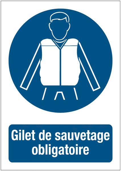 Panneau Port Du Gilet De Sauvetage Obligatoire Seton FR