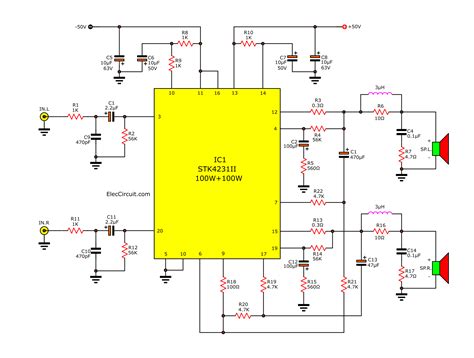 Rated input power 30 w. Stk4141 Stereo Amplifier Circuit Diagram - Circuit Diagram Images