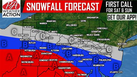 First Call Snowfall Forecast For Weekend Snowstorm Pa Weather Action