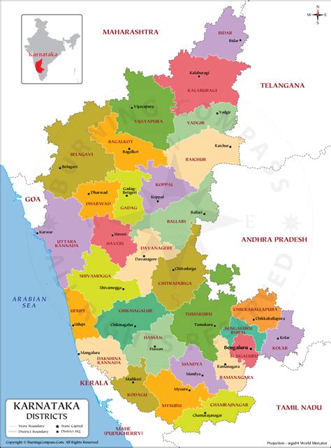 Map Of India Karnataka Political 3d Map Of Karnataka