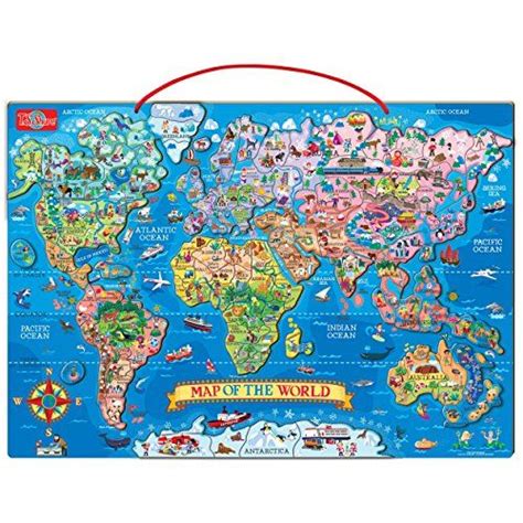 Ts Shure Wooden Magnetic World Map Puzzle World Map Puzzle World