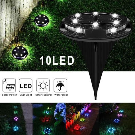 Solar Powered Underground Light Waterproof Garden Pathway Deck Lights