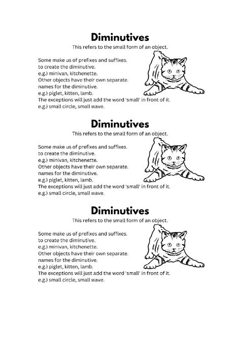 Diminutives Notes • Teacha