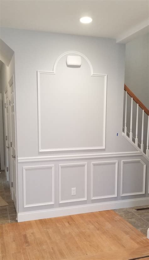 When the chair rail, shadow boxes, baseboards and background wall below the chair rail are all painted white, this gives the effect of traditional wainscot paneling. Trim and Moldings - James Plude Custom Building LLC