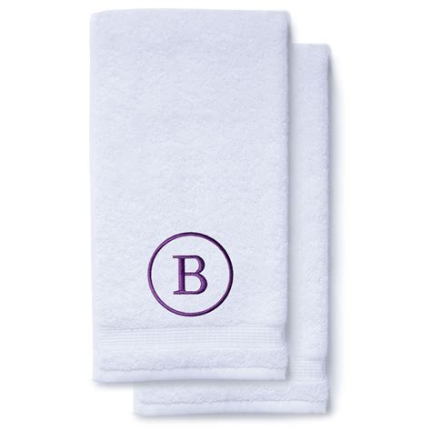 Towels Purple Initial Premium Hand Towel Classic 16 X 30 Inch Set