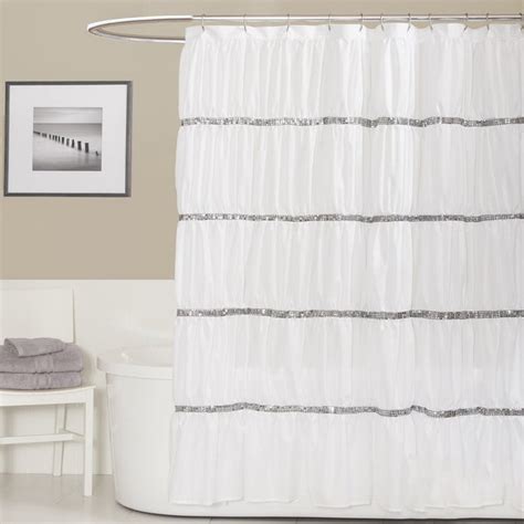 Shop Lush Decor Twinkle White Shower Curtain Free