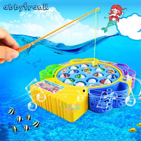 Abbyfrank Electronic Magnetic Fishing Toy Fish Magnet Toy With Music