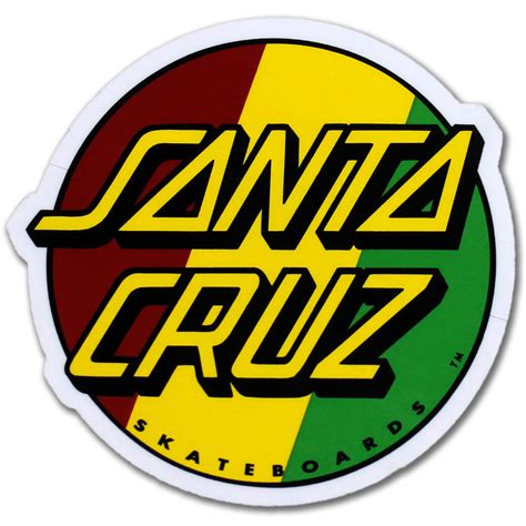 Santa Cruz Skateboard Rasta Dot Logo 3 Sticker 780848433948 Ebay