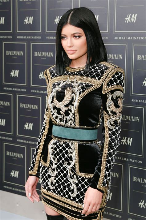 Kylie Jenner Arrives On The Red Carpet At Our Balmain X Handm Show In An