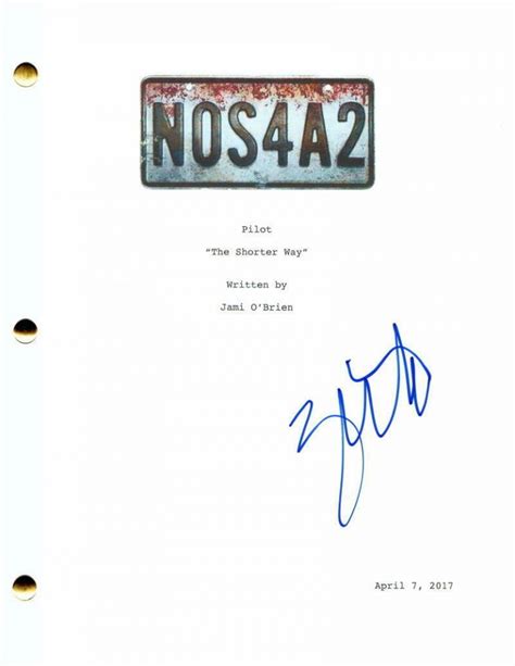 Zachary Quinto Signed Autograph Nos4a2 Full Pilot Script Star Trek Spock Rare Autographia