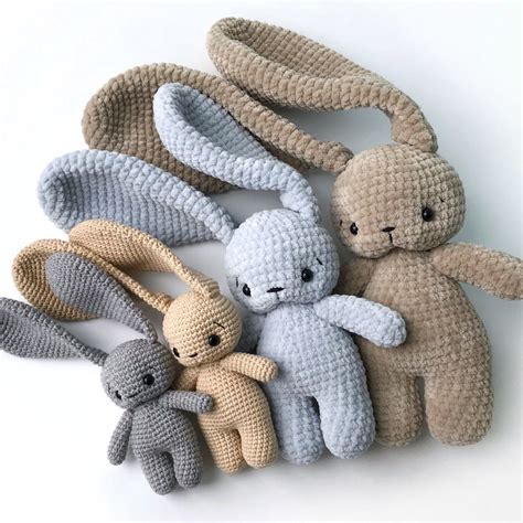 PDF Pattern Crochet Toy Cute Bunny Long Ears Amigurumi Pattern