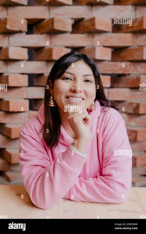Portrait Of An Hispanic Woman Smiling Stock Photo Alamy