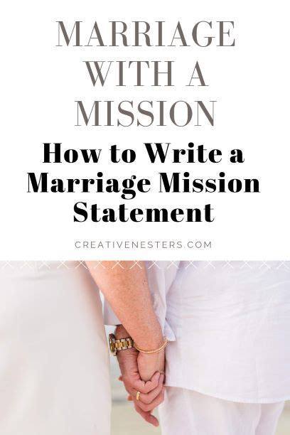 Marriage With A Mission How To Write A Marriage Mission Statement