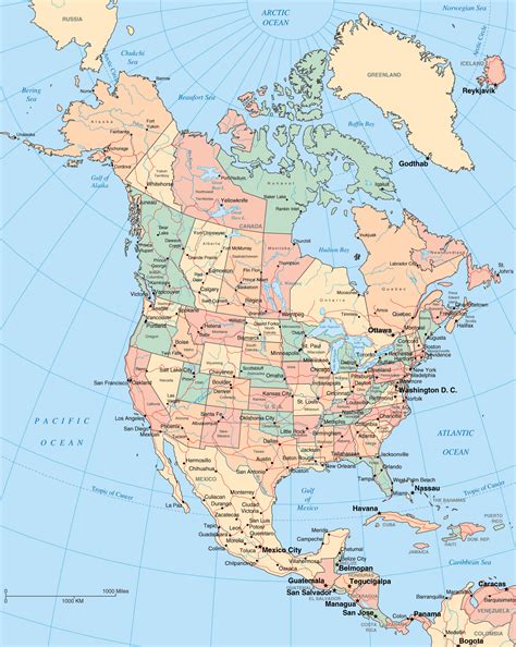 Maps Of North America And North American Countries Political Maps Administrative And Road