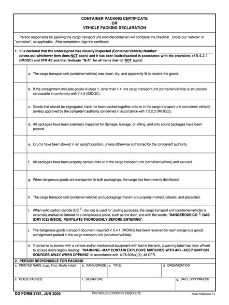 2005 Dd Form 2781 Fill Online Printable Fillable Blank Pdffiller