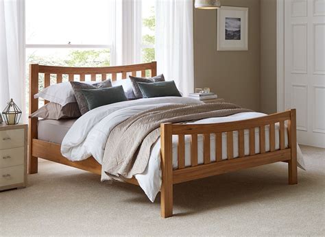 Our Sherwood Oak Veneered Wooden Bed Frame Complements Both Traditional