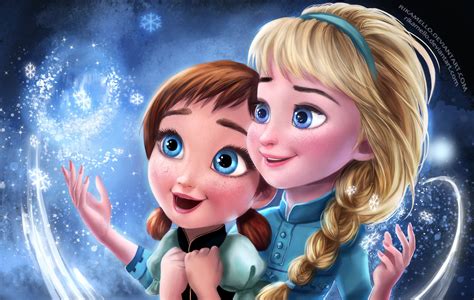 Little Anna And Elsa Elsa E Anna Fan Art 36843483 Fanpop