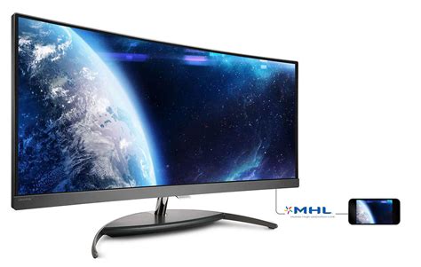 Monitor Led Ips Philips 34 Brilliance Bdm3490uc Curved Ultrawide