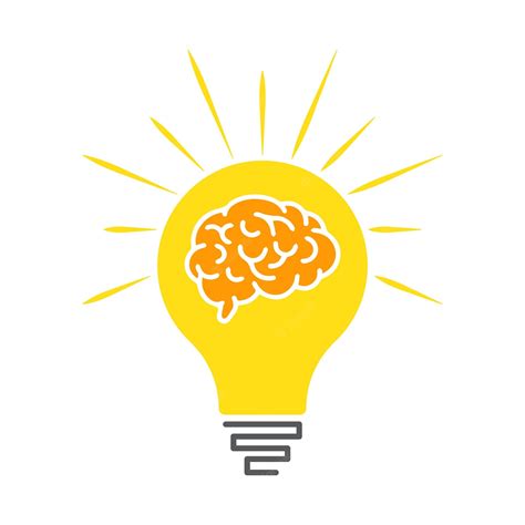 Premium Vector Brain In A Lightbulb Creative Thinking Ideas And