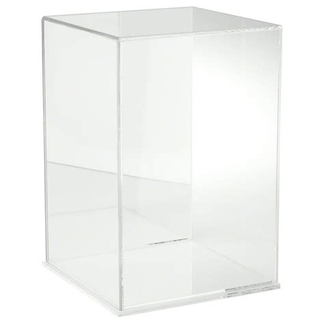 Plymor Clear Acrylic Display Case With Clear Base Mirror Back 10 W