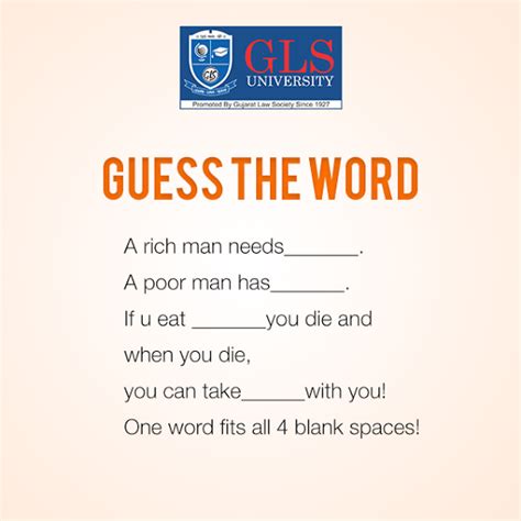 Solve The Riddle Brainteaser Glsuniversity Guess The Word