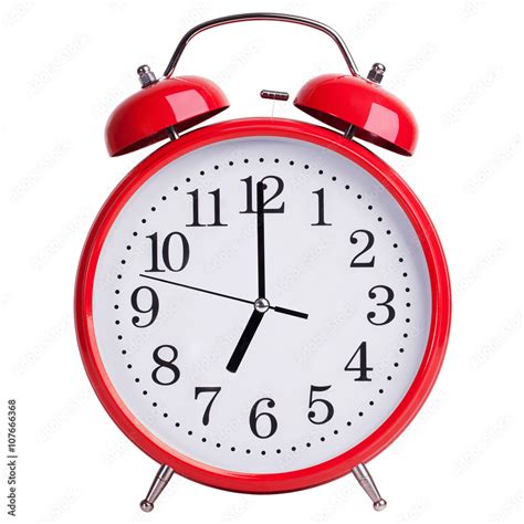 Alarm Clock Shows Exactly Seven Oclock Stock Photo Adobe Stock