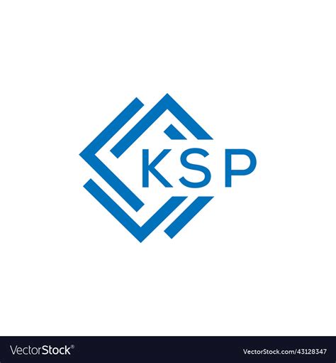 Ksp Letter Logo Design On White Background Vector Image