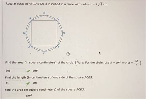 Regular Octagon Abcdefgh Is Inscribed In A Circle Gauthmath