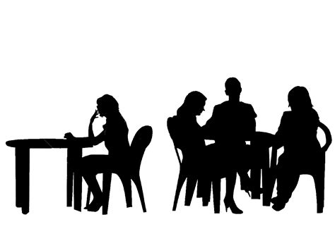 People Sitting At Table Silhouette Png Hd Png Pictures Vhvrs