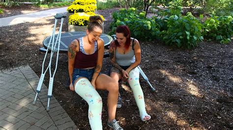 Two Girls Two Broken Legs Youtube