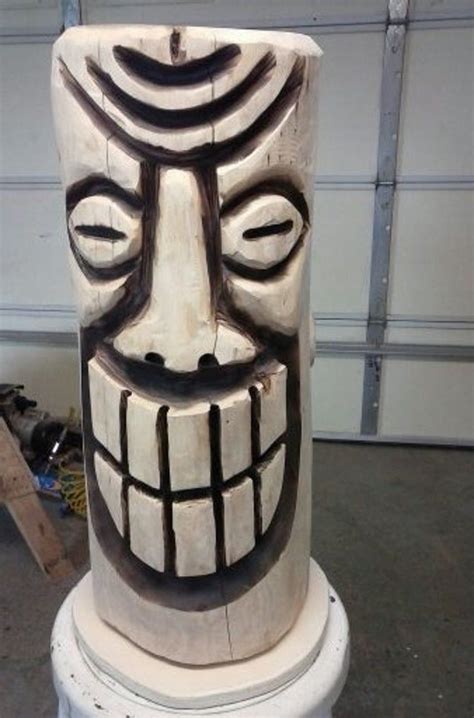 Check spelling or type a new query. Tiki bar Stool with swivel and footrest, hand carved in ...