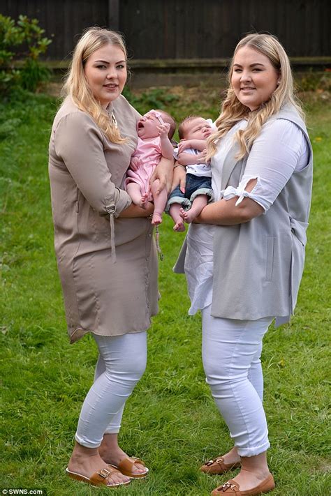 Twin Sisters Defy Odds As They Give Birth On The Same Ward Just Hours Apart Daily Mail Online