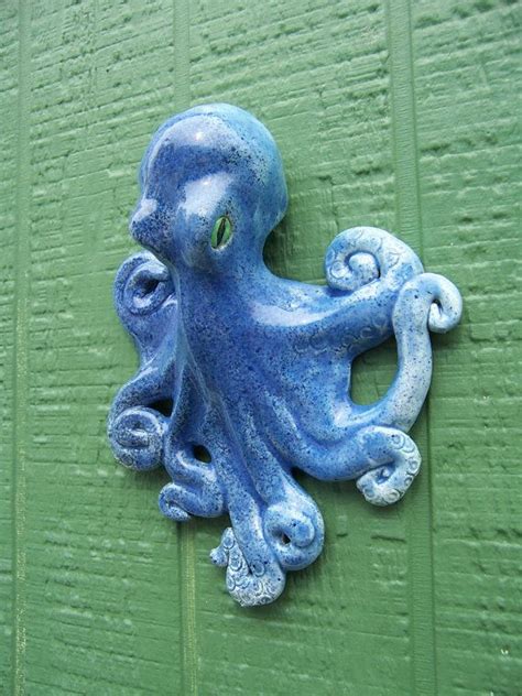 Blue Octopus Wall Hanging Etsy Wall Hanging Hanging Octopus