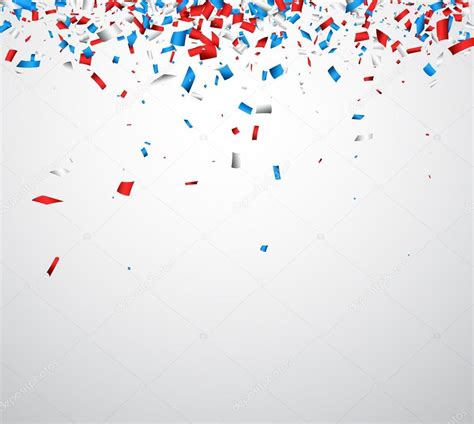 Background With Red White Blue Confetti — Stock Vector © Maxborovkov