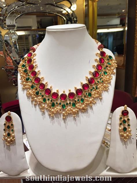 Latest Guttapusalu Necklace Design South India Jewels