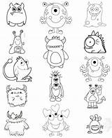 Monster Quisenberry sketch template