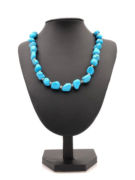 Lot Sterling Silver Sleeping Beauty Turquoise Necklace