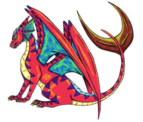 Four Wing Dragon Colored By Timbergray On Deviantart