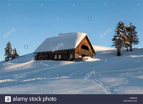 Snow Covered Mountain Hut Stock Photos And Snow Covered Mountain Hut