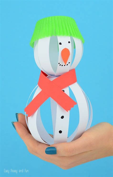 Paper Snowman Craft Fun Arts And Crafts Winter Crafts For Kids