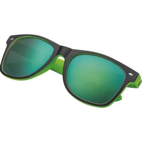 Sonnenbrille Aus Kunststoff Mit Verspiegelten Gläsern Uv 400 Schutz Farbe Grün