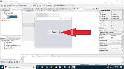 How To Close Jframe On Button Click Java Swing Netbeans Youtube