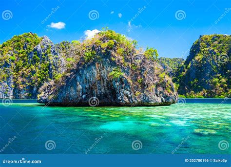 Blue Lagoon Coron Island Bay Palawan Stock Photo Image Of Island