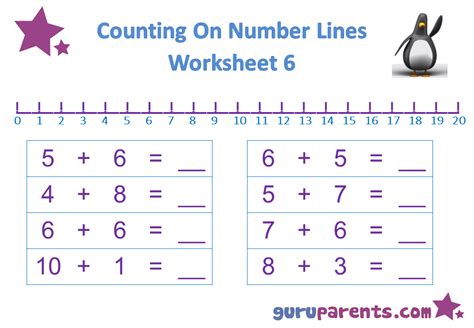 Best Kindergarten Math Worksheets Number Line Worksheets Guruparents